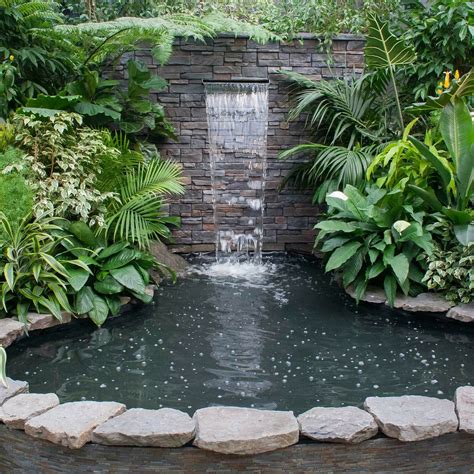 Wall Mounted Stainless Steel Waterfall Spillway Cascade 30cm Led Pond