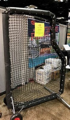 Need to get in a little batting practice? Baseball Batting Cage Portable Ball Caddy Cart with #21 ...