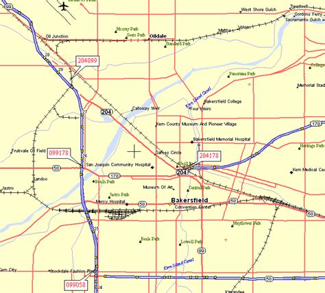 Bakersfield Map Travelsfinderscom