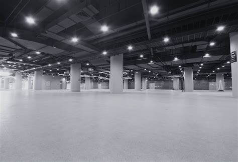 Underground car park - White Concrete Floors