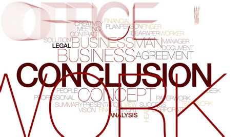 Conclusion Animated Word Cloud Kinetic Typography Stock Footage Video