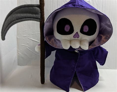 Grim Reaper Plushie Purple Skeleton Etsy