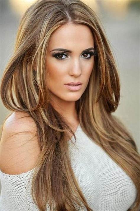 A dark brown base looks great with light blonde highlights throughout. 35 Ideas For Light Brown Hair With Highlights and Lowlights