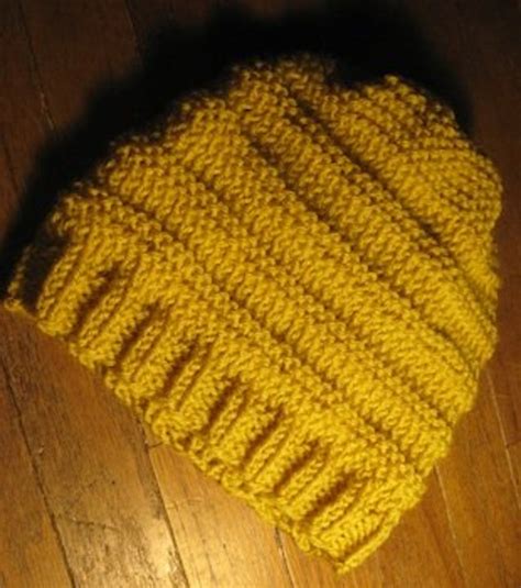 This Very Easy Hat Pattern Uses Only Knit And Purl The Hat Is Sized