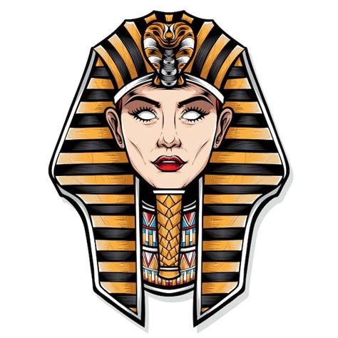 Female Cleopatra Vector Illustration Vector Premium Download