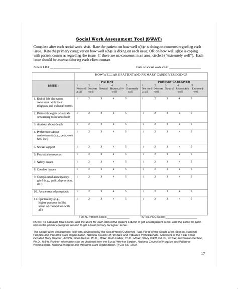 Free 6 Social Work Assessment Forms In Ms Word Pdf
