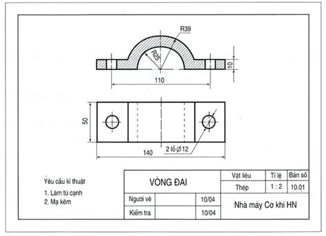 Công Nghệ 8 Bài 10 Bài Thực Hành Đọc Bản Vẽ Chi Tiết đơn Giản Có Hình Cắt