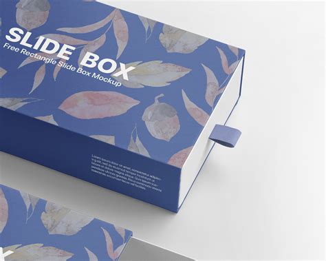 Free Rectangle Slide Box Mockup Behance