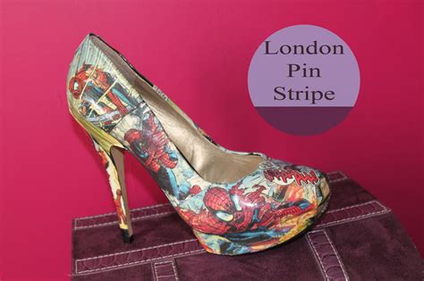 Diy Comic Book Shoes London Pin Stripe