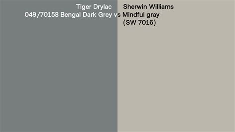 Tiger Drylac Bengal Dark Grey Vs Sherwin Williams Mindful