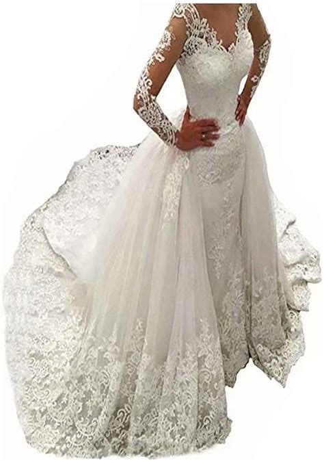 Long Sleeve Vintage Lace Wedding Dress Fashion Dresses