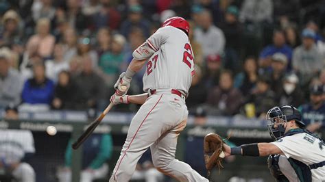 Trout Homers Twice Ohtani Pitches Angels Past Mariners 4 1 Seattle