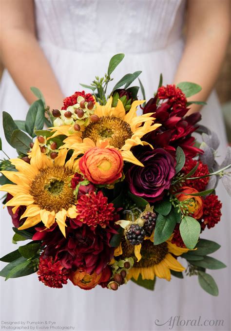 Come with 8 long flexible wired stems, which is easy to install, bend or trim. DIY Fall Sunflower Bouquet | Sunflower wedding bouquet ...