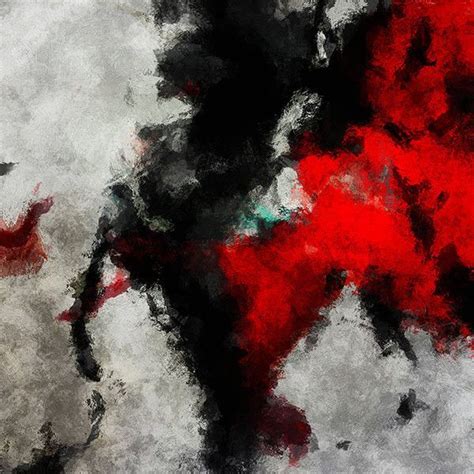 Minimalist Abstract Art Giclee Print Of An Black And Red Abstract