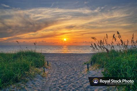 Singer Island Sunrise Beach Entrance With Dunes Royal Stock Photo