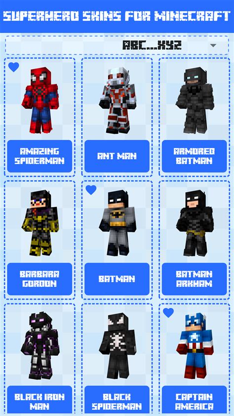 Superhero Skins For Minecraft Peappstore For Android
