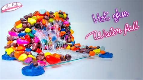 How To Make Hot Glue Waterfall Show Piece Diy Artkala 147