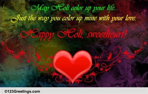 Happy Holi Wish For Your Sweetheart Free Love Ecards Greeting Cards