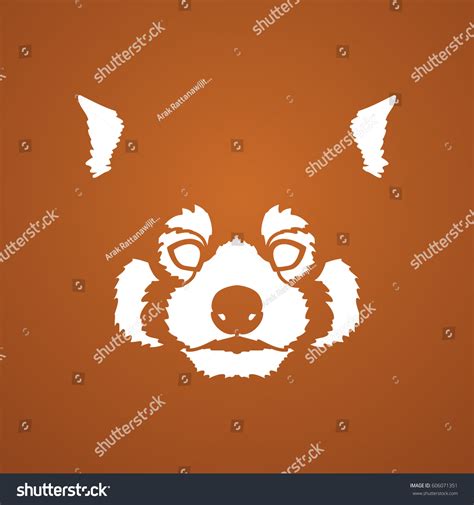 Red Panda Face Head Designed On Stock Vector Royalty Free 606071351