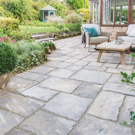 Bradstone Old Town Weathered Limestone Eco Concrete Patio Pack 640m2