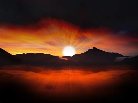Wallpaper Mountains Beautiful Sunrise Sun Rays 3840x2160 Uhd 4k