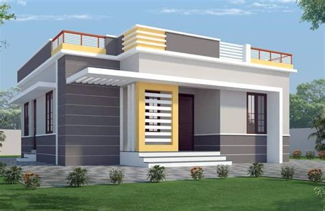 1100 Sq Ft 3bhk Contemporary Style Single Storey House And Plan 1650