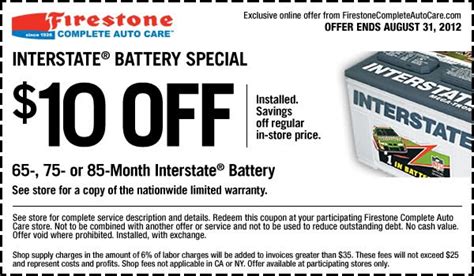 Interstate Car Battery Rebate