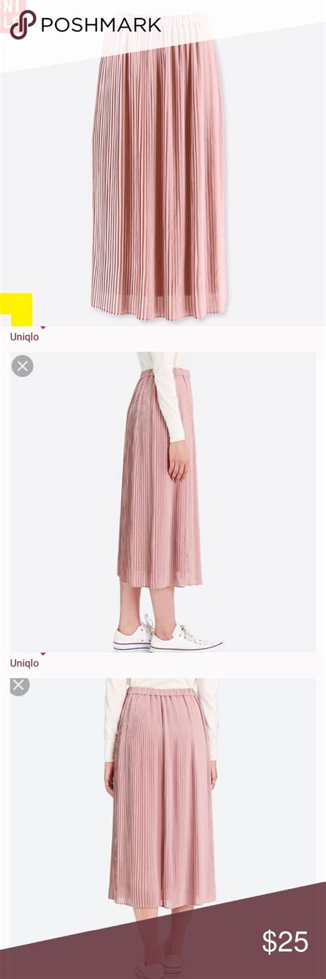 ️sold ️uniqlo High Waisted Pleated Skirt Pleated Chiffon Skirt High Waisted Pleated Skirt