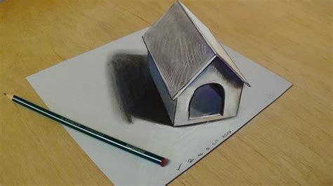 Express shipping upgrade available in cart give life to childrens drawings. 3D Art for Kids -Trick Art Drawing 3D Tiny Dog House on ...