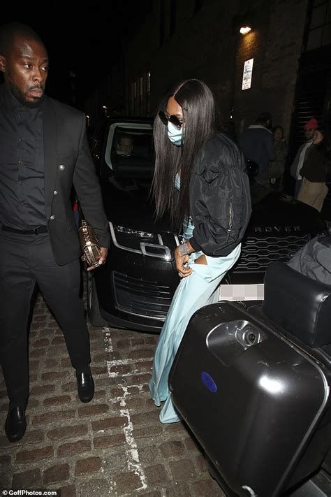 Naomi Campbell Looks Glamorous In Thigh Split Turquoise Maxi Dress