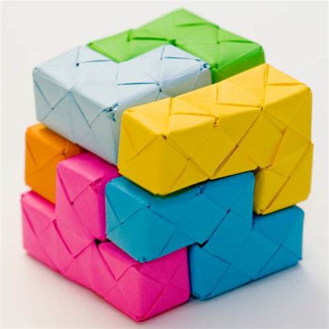 Soma cube is a 3*3*3 cube made with seven soma blocks. Origami Soma Cube Blocks - Neatorama