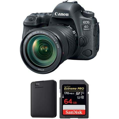 Canon Eos 6d Mark Ii Dslr Camera With 24 105mm F35 56 Lens