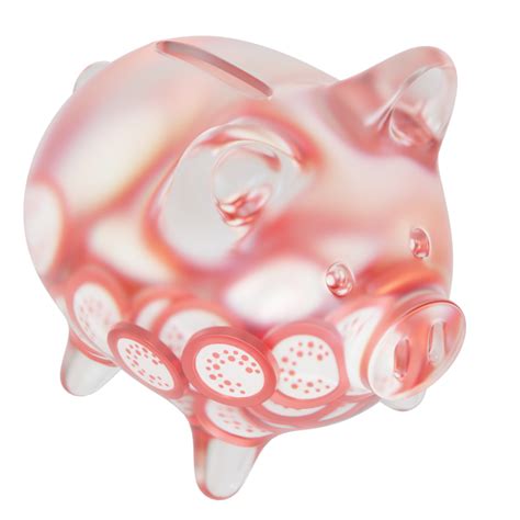 Free Casper Cspr Clear Glass Piggy Bank With Decreasing Piles Of Crypto