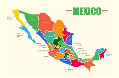 Mexico Map Vector Design Vector Download