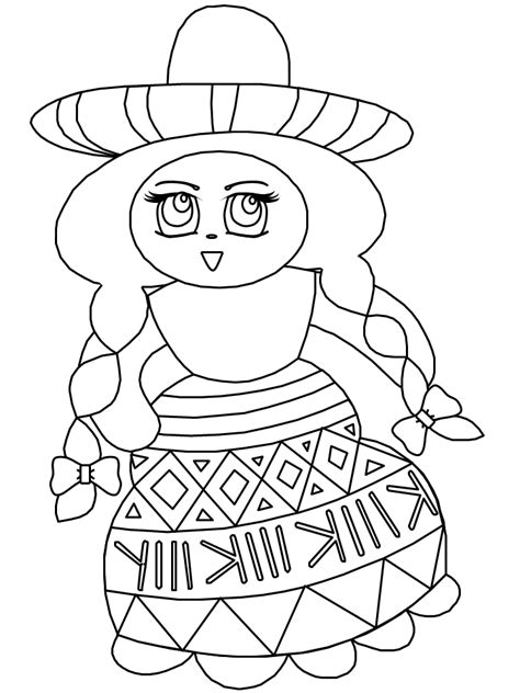Click the button below to download and print this coloring sheet. Mexico Coloring Pages - Kidsuki