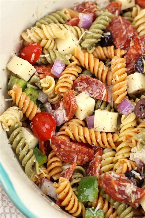 Classic Pasta Salad For A Crowd The Toasty Kitchen