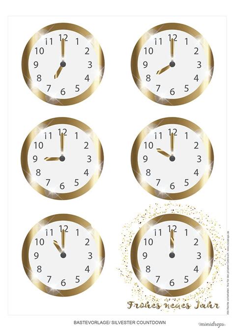 Erstelle einen countdown für ein datum deiner wahl mit passendem hintergrundbild oder farbe. Silvester Countdown - Uhr zum Ausdrucken | Basteln ...