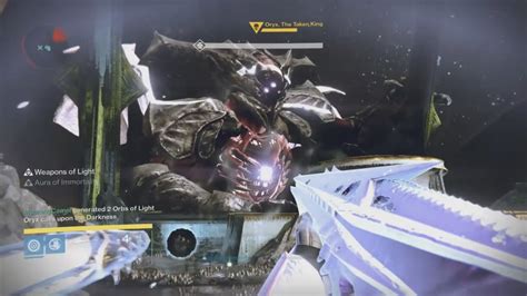 Destiny My First Oryx Kill One Handed Taken King Raid Oryx Kings Fall Youtube