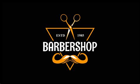Barber Shop Vector Vintage Logo Label Graphic By Deemka Studio