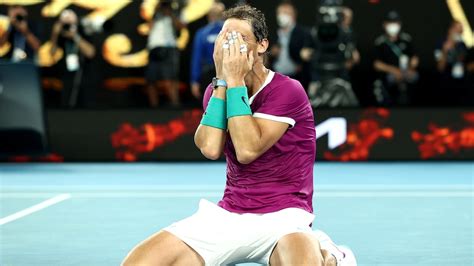 Rafael Nadal Celebrates Historic Australian Open Win Over Daniil
