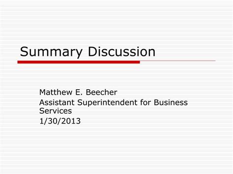 Ppt Summary Discussion Powerpoint Presentation Free Download Id