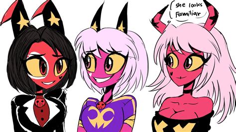 Verosika Mayday S Daughters Visit Their Succubus Cousins Helluva Boss Tilla Mayday Comic