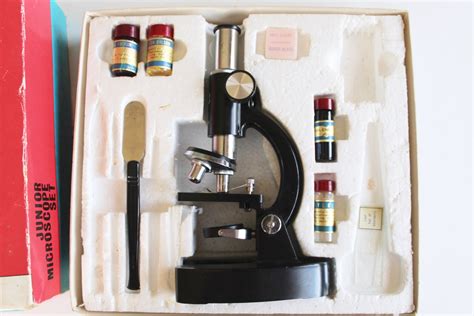 Vintage 1960s Junior Microscope Set Etsy