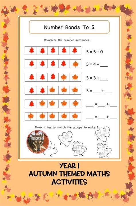 Year 1 Autumn Themed Maths Activities Teaching Resources Math Activities Math