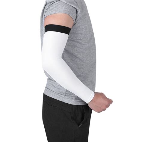 1 Pair White Unisex Adults Outdoor Sun Protection Cycling Sleeve