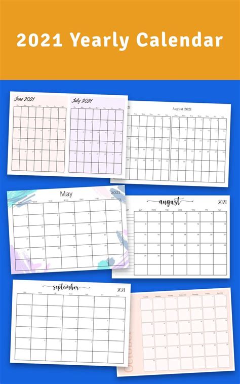 Printable Calendar 2022 2023 Year At A Glance Yearly Etsy Planner