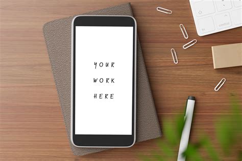 Mobile Phone Mockup on Wooden Table 3 Graphic by iJStudio ...