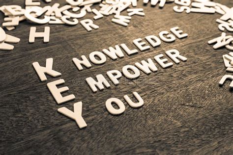 Key Acronym Knowledge Empower You Stock Photo Image Of Scattered