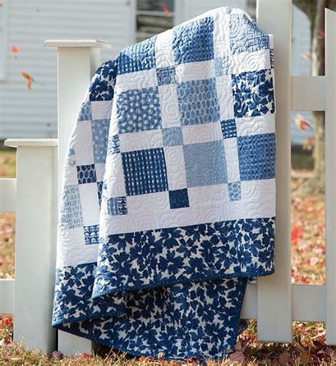 Choose Beautiful Fabrics For An Easy Two Color Quilt Quilting Digest