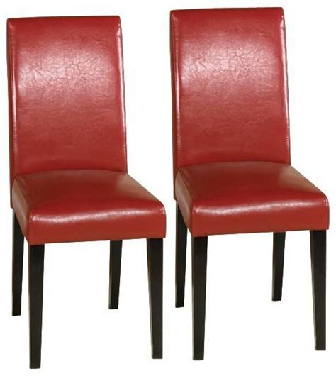 Get free shipping on qualified leather dining chairs or buy online pick up in store today in the furniture department. Contemporary Style Red Leather High Back Dining Chairs